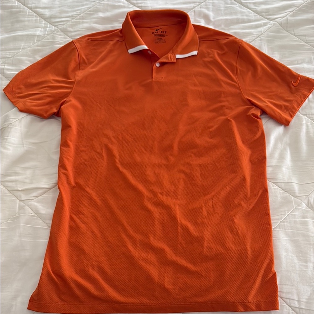 Nike Men's Orange Polo Shirt